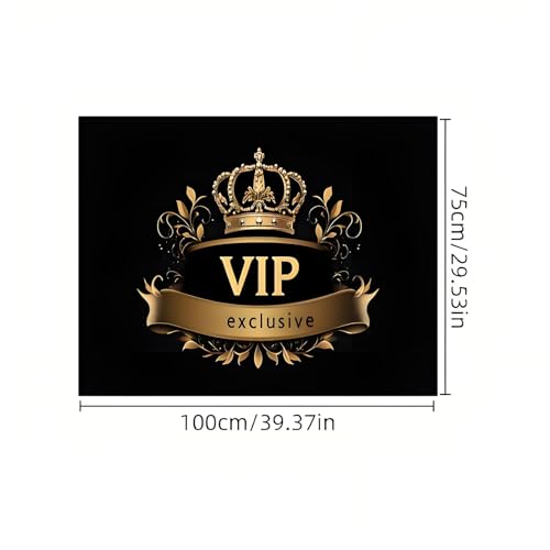 Universal Car Trunk Mat 29" x 39", VIP Crown Print All Weather Trunk Protection Cargo Liner, Durable Cargo Mat Rear Trunk Liner, Stylish Vehicle Interior Accessories Suitable for Most Car Models - color: VIP Crown Print