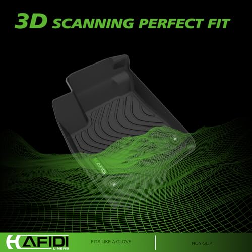 HAFIDI® Floor Mats Fit for 2025 2026 Dodge Ram 1500 Crew Cab Under-seat Storage, All Weather Protection TPE Anti-Slip Automotive Floor Liners, Fits 1st & 2nd Row Full Set Custom Accessories, Black - style: 10) For Ram 1500 Crew Cab 2025 2026 Floor Mats