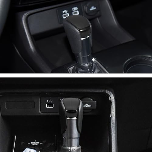 TOMALL Stainless Steel Car Gear Shift Knob Cover Compatible with Honda Civic 11th 2022 2023 Shifter Panel Trim Gear Lever Cover for Car Interior Center Console Accessories (Black Brushed) - color: Stainless Gear-Black Brushed