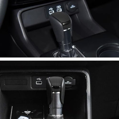 TOMALL Stainless Steel Car Gear Shift Knob Cover Compatible with Honda Civic 11th 2022 2023 Shifter Panel Trim Gear Lever Cover for Car Interior Center Console Accessories (Black Brushed) - color: Stainless Gear-Black Brushed