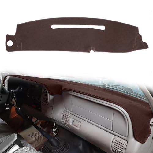 Dash Cover Custom Fit for 1997-2000 Chevy Chevrolet/GMC C1500 C2500 C3500 K1500 K2500 K3500, 1997-1999 GMC Yukon/Chevy Tahoe, 1999-2000 Cadillac Escalade,Dashboard Cover Mat Pad (Brown) - color: Brown