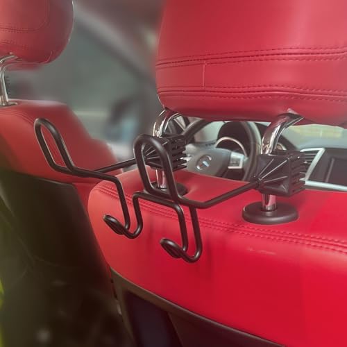 GODLIY Hard Hat Holder for Truck Seat - Work Truck Accessories for Hard Hat & Safety Vest,Car Back Seat Headrest Hooks for Men (2 PCS-upg) - style: 2 PCS-upg