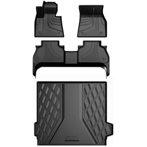Floor Mats & Cargo Liner compatible with BMW X5 2026 2025 2024-2019 ONLY 5 Seats (Non 45e/50e & 7-Seats Models) | All Weather TPE Floor Mats for 2019-2025 2026 X5 G05 Accessories Anti-Slip Trunk Liner - color: X5 2019-2026, size: Floor Mats & Cargo Liner