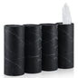 Tissue Holder, 4 Pack Car Cup Holder Facial Tissues with Travel Tissue Bag, Quick and Convenient Flower Combination Car Tissue Box(4 Canisters/200 Tissues) Black - color: Black