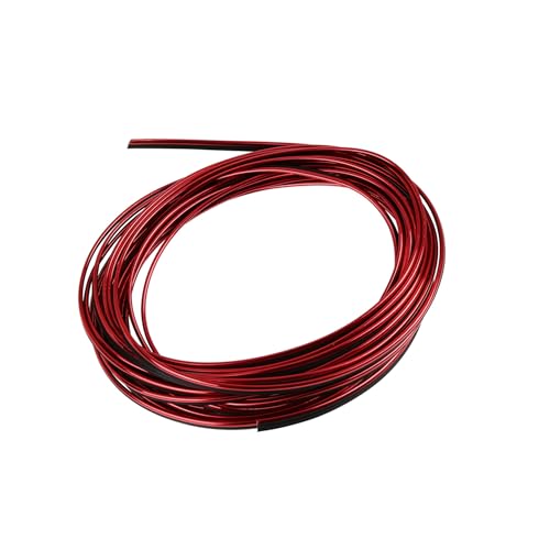 Car Interior Gap Door Edge Trim Strip Line Chrome Red 8m 26.25ft Replace Parts