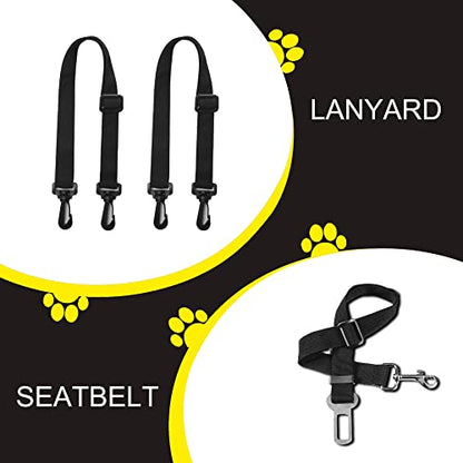 Dog Car Seat Cover, Waterproof Nonslip Pet Seat Cover for Back Seat with Storage Pockets Mesh Visual Window, Heavy Duty Scratchproof Pet Dog Seat Cover Hammock for Cars Trucks and SUVs