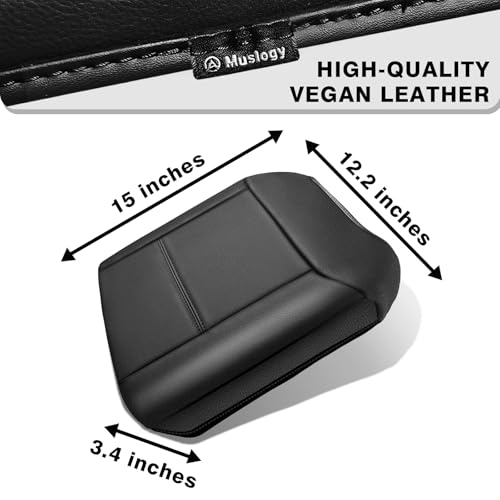 Center Console Armrest Cover Fit for Ford F250 F350 F450 2023-2025 2026 Super Duty Accessories, Comfort Armrest Pad Console Lid Cushion Vegan Leather 1-Inch Extra Thick(BucketSeat ONLY) - size: 4) 23+ |F250/F350/F450| Bucket Seat, +Thick