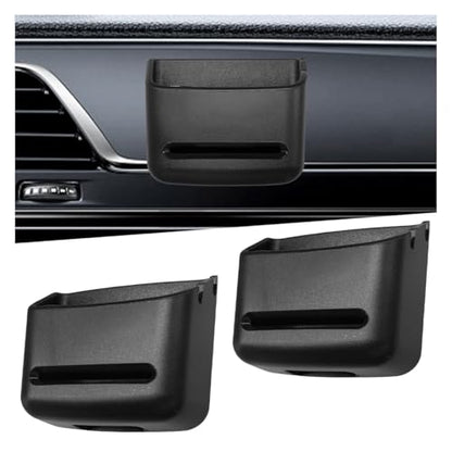 Car Front Seat Organizer, Multifunctional Self-Adhesive Car Dashboard Cell Phone Holder, Universal Vehicle Interior Storage Box Accessories for Keys, Cards, Coins, Sunglasses (2PCS)