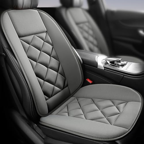 Car Seat Cushion with Back Support Pillow, Car Seat Cushion for Long Driving, Breathable Car Seat Protector, 1.2'' Thick Memory Foam Design for Pain Relief, Seat Pad for Car SUV Truck (Grey) - color: Grey