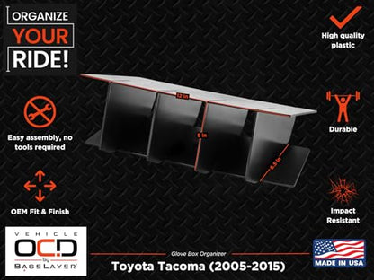 Glove Box Organizer for Toyota Tacoma (2005-2015) - Made in USA - SLX101 - size: 2005-2015, style: Glove Box Organizer