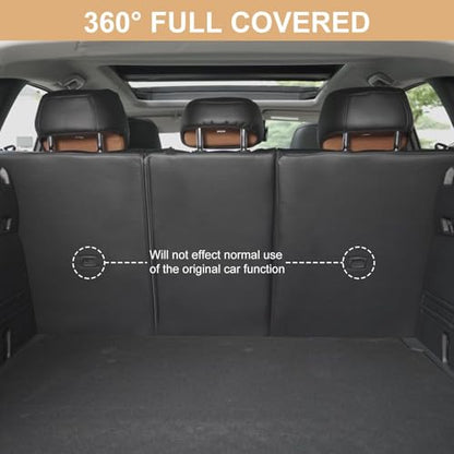 AOMSAZTO Custom Fit Seat Covers for Mazda CX50 2023 2024 2025 CX30 Car Seat Covers Full Set Black Faux Leather Compatible Airbag （New - CX50） - color: Black, size: CX-50 2023-2025