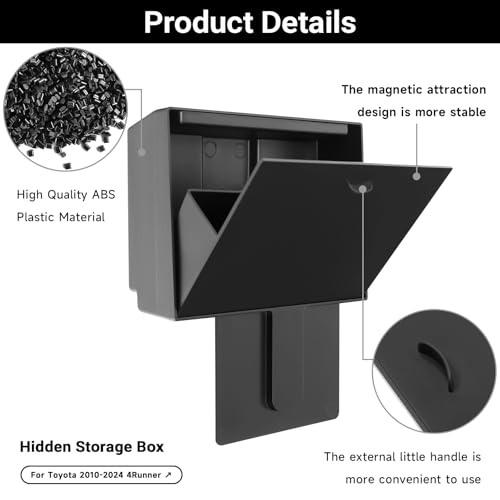 Hellet Hidden Storage Box Compatible with Toyota 2010-2020 2021 2022 2023 2024 4Runner Interior Accessories Center Console Organizer - size: for Toyota 2010-2024 4runner (Hidden Box)