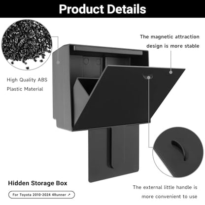 Hellet Hidden Storage Box Compatible with Toyota 2010-2020 2021 2022 2023 2024 4Runner Interior Accessories Center Console Organizer - size: for Toyota 2010-2024 4runner (Hidden Box)