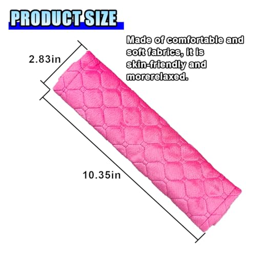 5PCS Car Seat Belt Pads Cover - Soft Comfort Seatbelt Covers Protect Your Neck and Shoulders - Auto Seat Belt Shoulder Strap Cover Protector Pads - Shoulder Cushion Harness Pad for Car/Bag (Rose Red) - color: Rose Red