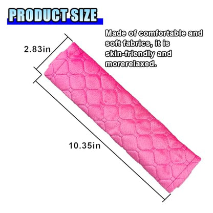 5PCS Car Seat Belt Pads Cover - Soft Comfort Seatbelt Covers Protect Your Neck and Shoulders - Auto Seat Belt Shoulder Strap Cover Protector Pads - Shoulder Cushion Harness Pad for Car/Bag (Rose Red) - color: Rose Red