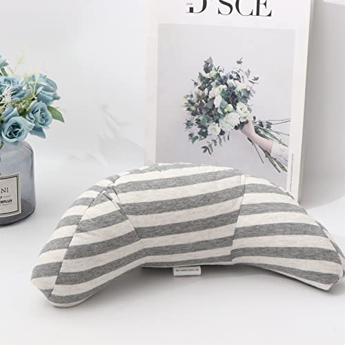 Kids Car Seat Travel Neck Pillow Soft Neck Support Cushion Car Seat Belt Cover Cushion Pillow Car Seatbelt Shoulder Pad Head Neck Support Pillow Seat Strap Pillow for Car Airplane Pushchair Travel - color: Gray Strips