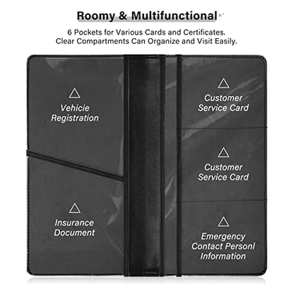 linqin Car Registration and Insurance Card Holder, Cute Frog Kiddie Glove Box Organizer Card Document Wallet - color: Cute Frog Kiddie