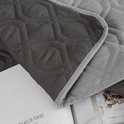 Ameritex Waterproof Dog Bed Cover Pet Blanket for Furniture Bed Couch Sofa Reversible - color: Grey+dark Grey, size: 30x53 Inch (Pack of 1)