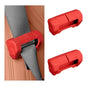 DXNQ 2PCS Car Seat Belt Buckle Covers, Anti-Scratch Silicone Auto Seat Belt Clips Protective Sleeve, Universal Seatbelt Buckle Cover Protector for Van Truck SUV, Car Accessories (Red)