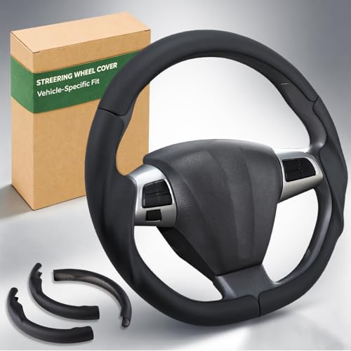 Aimato Customized Steering Wheel Cover for Toyota Corolla Sport 2011-2013, Thin,Anti-Slip,Scratch-Resistant Exclusive Car Accessory for Toyota, Black - color: Black, size: For Corolla 2011-2013