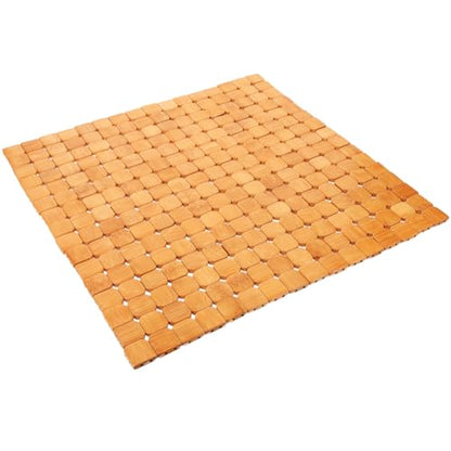 DECHOUS Natural Bamboo Chair Cushion Summer Cooling Car Seat Cover Pad for Office Chair - Breathable Seat Cushion Mat Comfort and Durability - 16.2 Inch