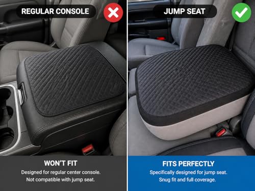 it's us Center Console Armrest Cover for Dodge Ram 1500 2500 3500 (1998–2012) – Factory Jump Seat Only – Synthetic Leather Slip-On Cover, Scratch & Dirt Resistant