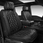 CAR PASS Luxury Nappa Leather Car Seat Covers Front Seats Only, Waterproof Faux Leather Front Seat Covers, Universal Automotive Seat Cushion Fit for Sedan SUV Truck Van, Airbag Compatible Rhomb Black - color: All Black
