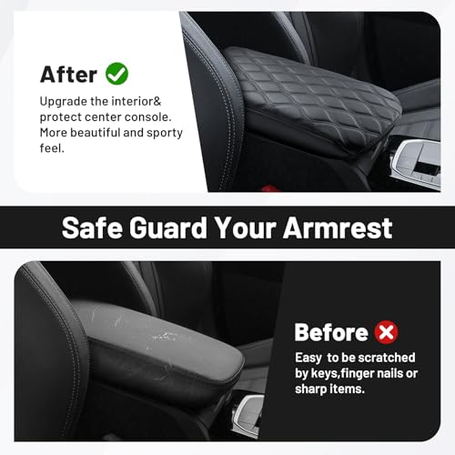 Autorder Center Console Cover for 2018-2024 BMW X3/BMW X4 2019-2025, Accessories Armrest Cushion Cover Nappa Leather Middle Console Covers X3 Console Cushion Pad Anti-Scratch - size: 18-24 BMW X3