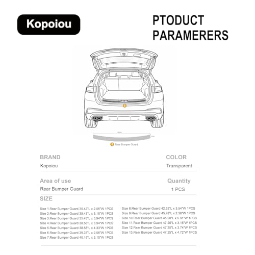 Car Rear Bumper Protector 8.5 Mil Clear PPF Film for Car Paint Protection, Universal Door Entry Edge Guard & Scuff Plate Protector, Invisible Anti-Scratch Door Step Wrap for Cars, SUV, Trucks - size: TPU 8.5 mil 35.43"L x 2.56"W