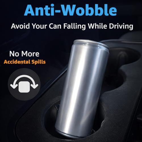 Slim Can Cup Holder Insert Adapter for Car | Fits 8.4oz & 12oz Skinny Cans | Reversible Wiggle-Free Design | Heat-Resistant | Compatible with Skinny Energy Drinks