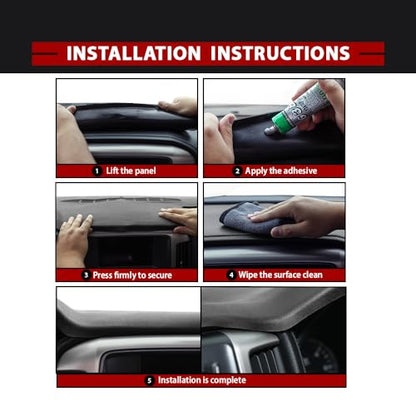 ANDPLAY Dashboard Dash Cover Compatible with GMC Yukon/Yukon XL 1500 2500 2007-2014 and Chevy Suburban 1500 2500 2007-2014, Fit Chevy Silverado 1500 2500HD 3500HD (LTZ Only) 2007-2013 Black - size: 2007-2014 | Fit Chevy Suburban