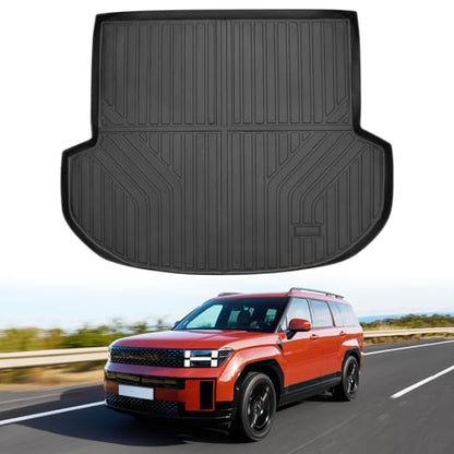 Powerty Trunk Mat for 2021 2022 2023 Hyundai Santa Fe 5 Seats Hybrid Accessories Cargo Mats TPE All Weather Cargo Liner Heavy-Duty Trunk Liners - size: Cargo Mat｜For｜21-23｜Hyundai Santa Fe 5 Seats