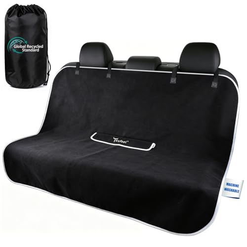 1160g Heavy Duty Towel Car Seat Cover, Sweatproof Absorbent Microfiber Rear Seat Protector for Gym Beach Athletes, Universal Fit Waterproof Back Seat Mat for Sedans SUV Minivans(Black, 1PC) - color: Black-New, size: Back-1pc
