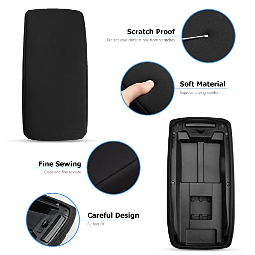 INTGET Car Center Console Armrest Cover for Subaru Outback/Legacy Accessories 2015 2016 2017 2018 2019 Leather Middle Console Arm Rest Box Lid Seat Cover Protector Cushion Saver (Black Neoprene) - color: Black Neoprene