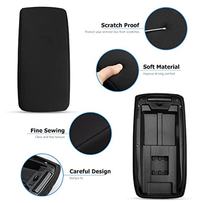 INTGET Car Center Console Armrest Cover for Subaru Outback/Legacy Accessories 2015 2016 2017 2018 2019 Leather Middle Console Arm Rest Box Lid Seat Cover Protector Cushion Saver (Black Neoprene) - color: Black Neoprene
