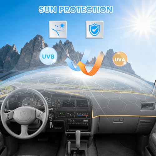 KUST Gray Dash Cover Compatible with Toyota 4Runner 1989-1995 Dashboard Cover Accessories for 4Runner Non-Slip Polyester Dashboard Mat Custom Fit Center Console Sunshield Protector No Glare - size: 4Runner 89-95(Gray)