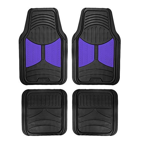 FH Group Automotive Floor Mats - Heavy-Duty Monster Eye Rubber Floor Mats for Cars, Universal Fit Full Set, ClimaProof Floor Mats, Trimmable Floor Mats For Most Sedan, SUV, Truck Floor Mats Blue - color: Indigo, size: Universal, style: Floor Mat Set