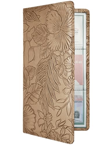 Mymazn Car Registration and Insurance Holder, PU Leather Glove Box Car Organizer with Magnetic Closure, Car Document Holder for Driver's License & Essential Documents (Floral Khaki) - color: Floral Khaki