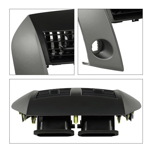 G-PLUS Center Dash A/C Heater Air Vent Cover Trim Bezel Switch Compatible with Toyota Rav4 2006-2012 Dashboard Air Vent Panel - size: 2006-2012 Toyota Rav4 | Black w/ Strip Trim