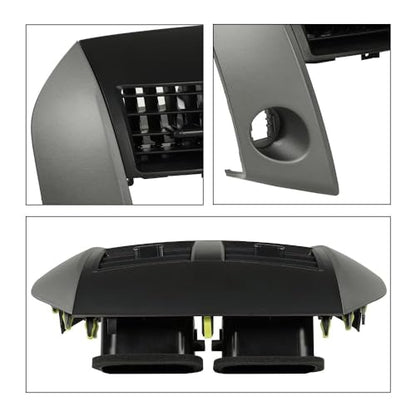 G-PLUS Center Dash A/C Heater Air Vent Cover Trim Bezel Switch Compatible with Toyota Rav4 2006-2012 Dashboard Air Vent Panel - size: 2006-2012 Toyota Rav4 | Black w/ Strip Trim
