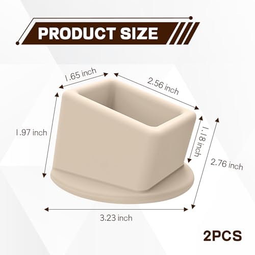 2PCS Car Seat Belt Buckle Holder, Easy Access Silicone Auto Seatbelt Buckle Booster, Seat Belt Buckles Fixer Cover Makes Receptacle Stand Upright Buckling for Kids, Car Accessories (Khaki) - color: Khaki