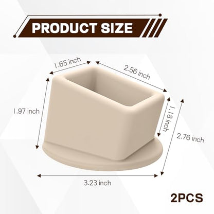 2PCS Car Seat Belt Buckle Holder, Easy Access Silicone Auto Seatbelt Buckle Booster, Seat Belt Buckles Fixer Cover Makes Receptacle Stand Upright Buckling for Kids, Car Accessories (Khaki) - color: Khaki