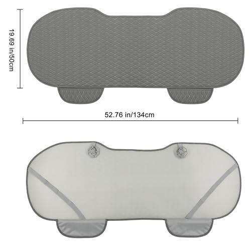 West Llama Pu Leather Car Seat Bottom Covers Protectors Include 1 Rear Bench Seat Cover Universal Fit 90% Vehicles,Gray - color: E-Gray, size: Universal Fit - Rear Only