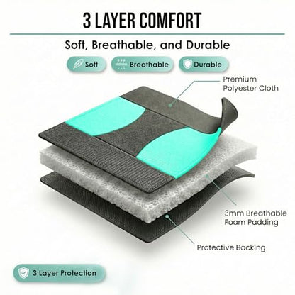 FH Group Bright Flat Cloth Full Set Automotive Seat Covers Front Set and Rear Solid Bench Mint Black Seat Covers w. Gift Universal Fit Interior Accessories for Cars Trucks and SUVs - color: Mint