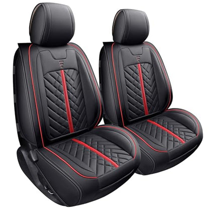 Tomatoman Tacoma Seat Covers Compatible with Toyota Tacoma 2005-2023 2024 2025 2026 Access Crew Double Cab Truck TRD Pro Trail Edition Limited SR5 Offroad Car Cushions (2 PCS Front/Black-Red) - color: 2 PCS Front/Black-Red