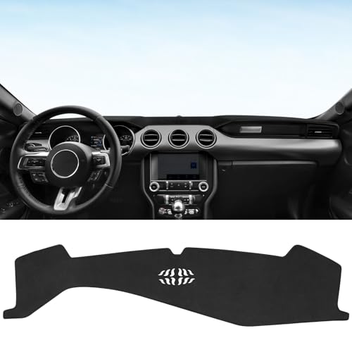Dashboard Cover mat Custom fit for Ford Mustang Accessories 2024 2025 Flannel Dash Cover Pad Car UV Sun Protection Interior Trim - color: for 2024-2025 Mustang
