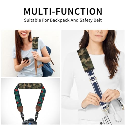 Seat Belt Cover Pads Camouflage Military Car Seat Belt Covers for Women Men Adults Kids Soft Comfortable Auto Seatbelt Cushion Shoulder Strap Pad Handle Wraps, 1 Pair - color: Camouflage Military