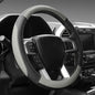 SEG Direct Black and Gray Microfiber Auto Car Steering Wheel Cover Universal 15 inch - color: Black and Gray, size: Standard size[14 1/2''-15'']