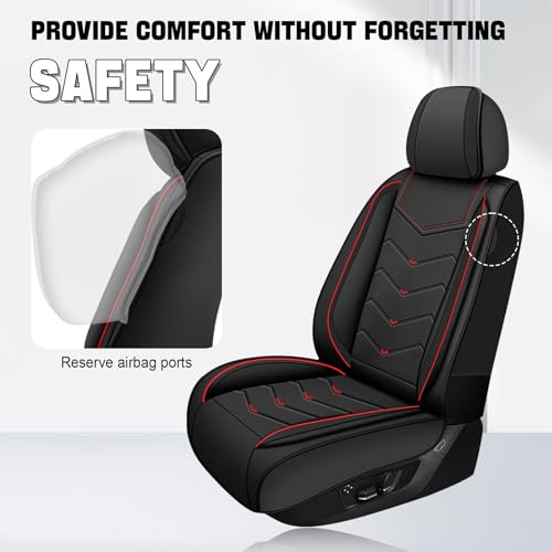 Car Seat Cover for KIA Soul 2010-2025, Seat Covers Full Set,Non-Slip Waterproof seat Cover,Wear-Resistant Nappa Leather car seat Covers. (Standard 5 Seats/Black) - color: Black, size: Standard 5 Seats