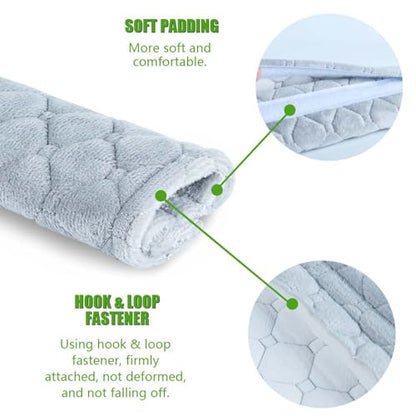 5 Pack Soft Comfort Car Seatbelt Cover Protector Pads Strap for Protecting Neck and Shoulder (Gray) - color: Grey